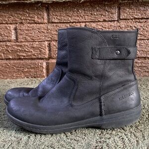 Merrell Dark Leather Ankle Booties